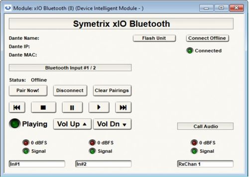 Symetrix推出新产品xIO Bluetooth蓝牙面板 首款支持Dante的单盒蓝牙终端